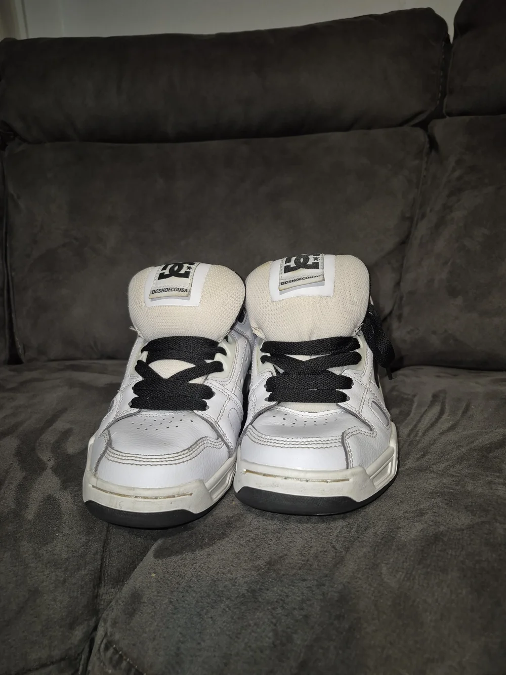 DC White and Black Skate Shoes